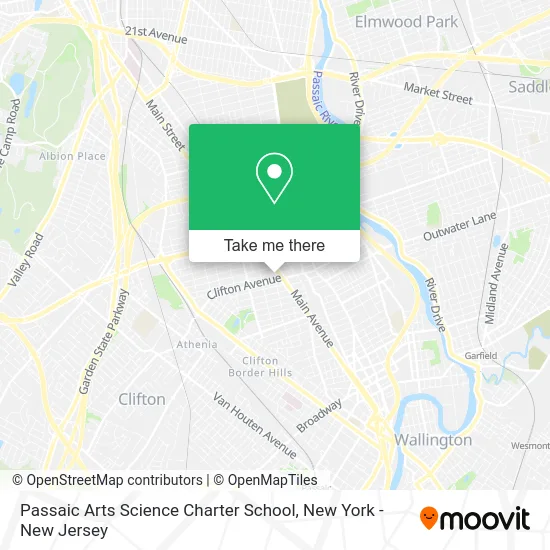 Passaic Arts Science Charter School map