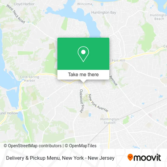Delivery & Pickup Menu map