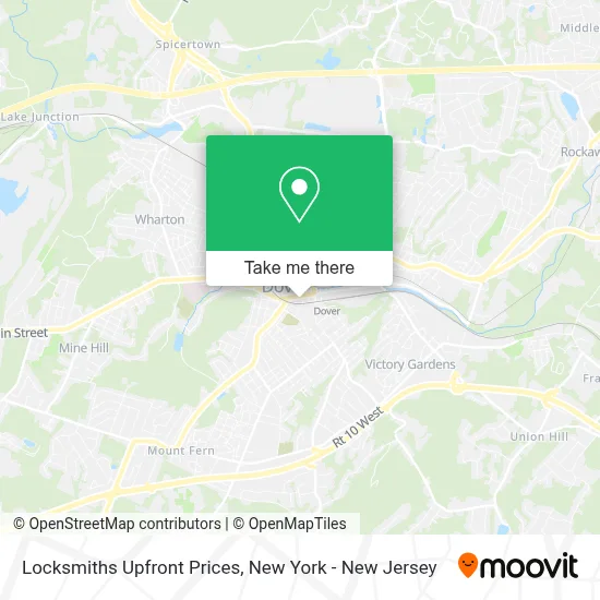Locksmiths Upfront Prices map