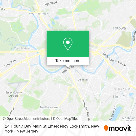 24 Hour 7 Day Main St Emergency Locksmith map