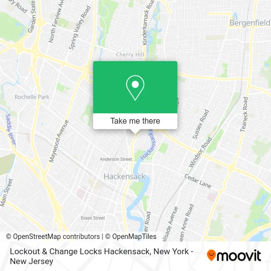 Lockout & Change Locks Hackensack map