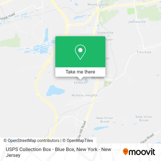 USPS Collection Box - Blue Box map