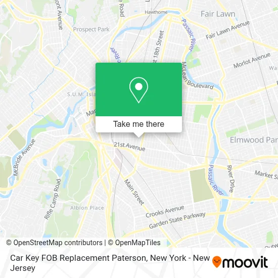 Car Key FOB Replacement Paterson map