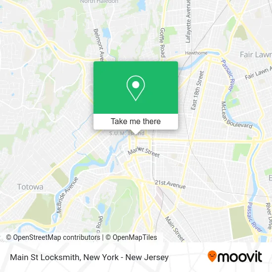 Main St Locksmith map