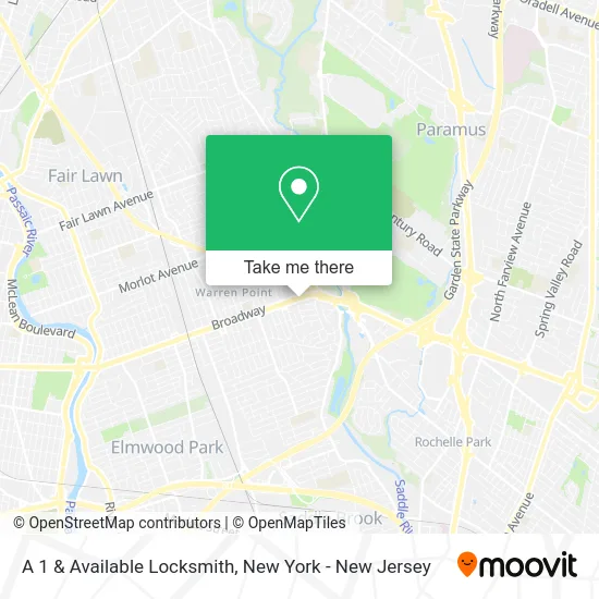 A 1 & Available Locksmith map