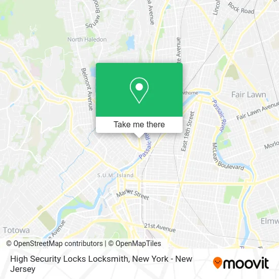 High Security Locks Locksmith map