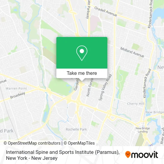 International Spine and Sports Institute (Paramus) map