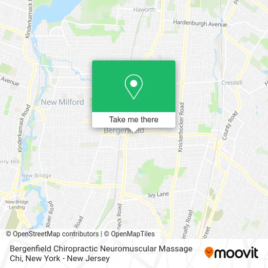 Bergenfield Chiropractic Neuromuscular Massage Chi map
