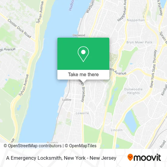 A Emergency Locksmith map