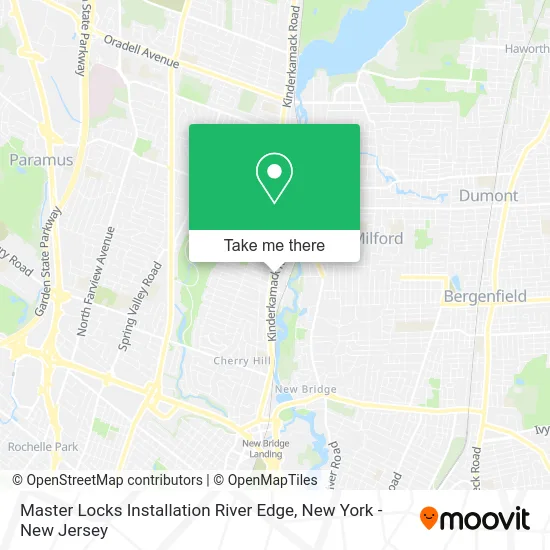 Master Locks Installation River Edge map
