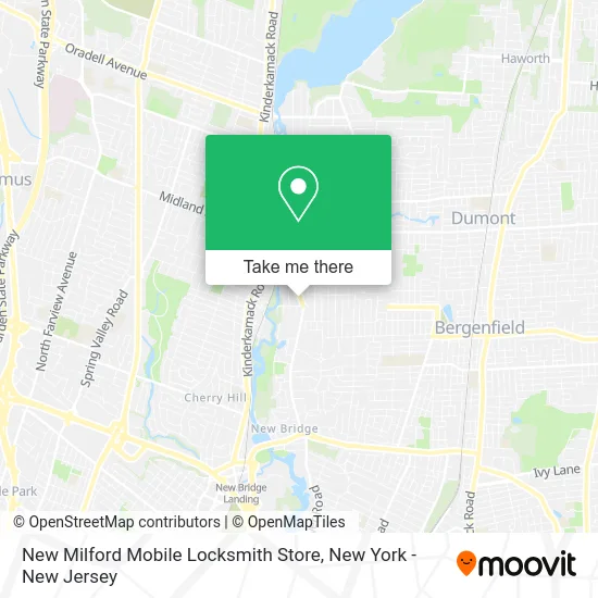 New Milford Mobile Locksmith Store map