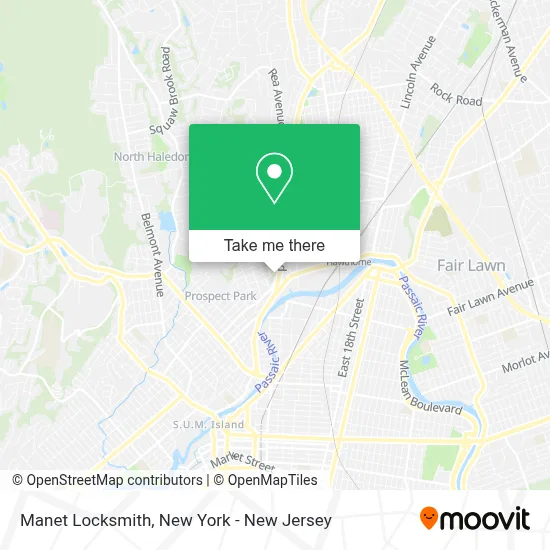 Manet Locksmith map