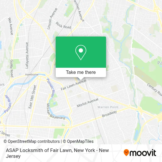 ASAP Locksmith of Fair Lawn map