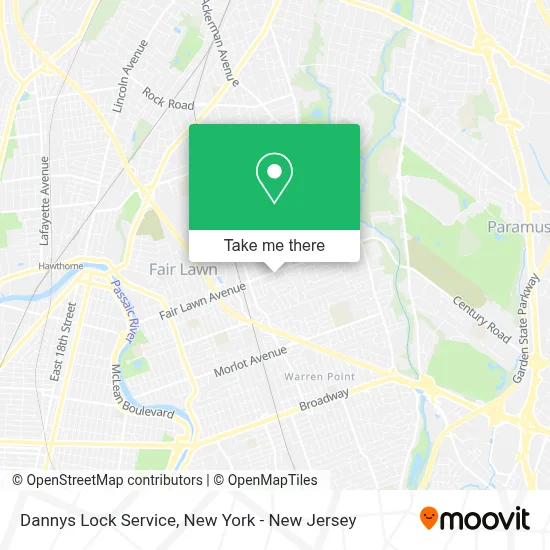 Dannys Lock Service map