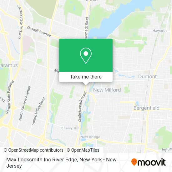 Max Locksmith Inc River Edge map
