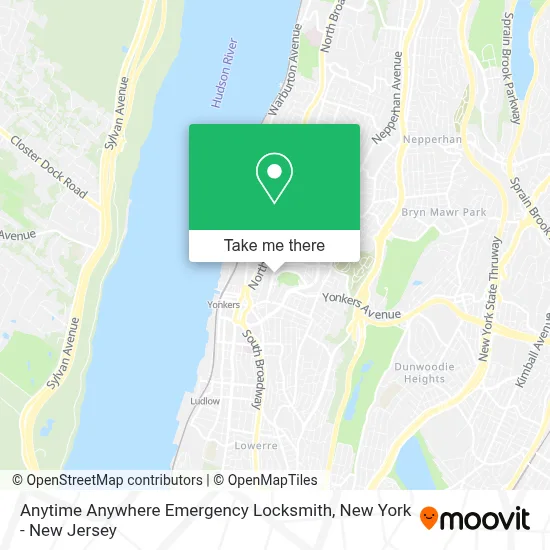 Anytime Anywhere Emergency Locksmith map