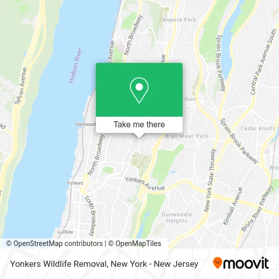 Yonkers Wildlife Removal map