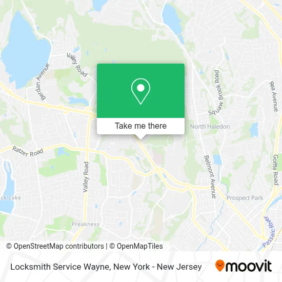 Locksmith Service Wayne map