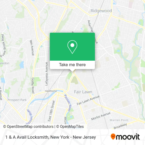 Mapa de 1 & A Avail Locksmith