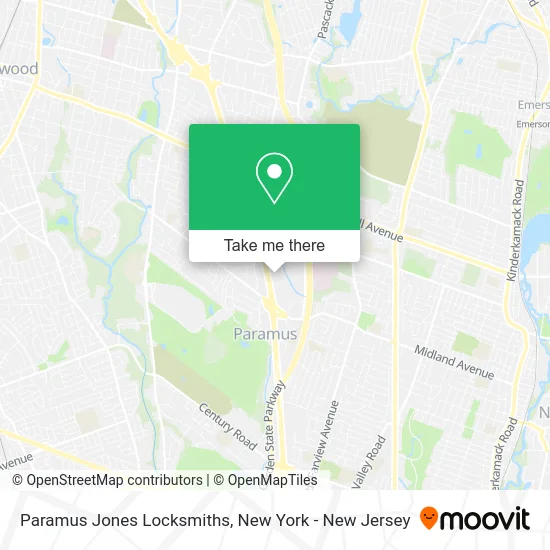 Paramus Jones Locksmiths map