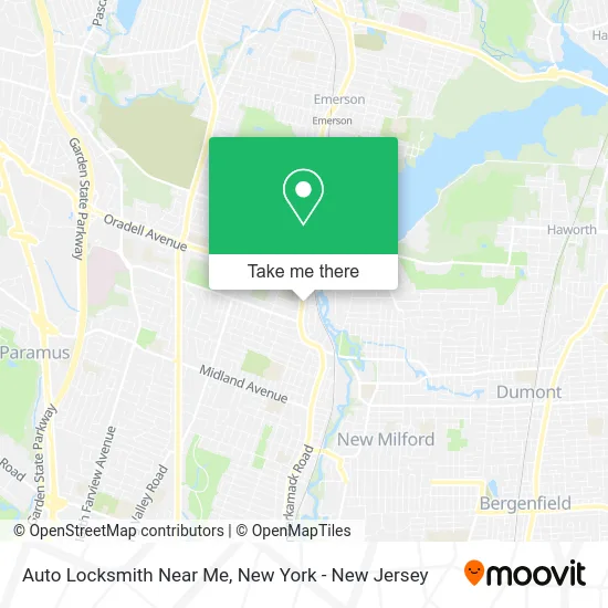Auto Locksmith Near Me map