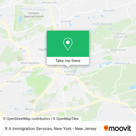 R A Immigration Services map