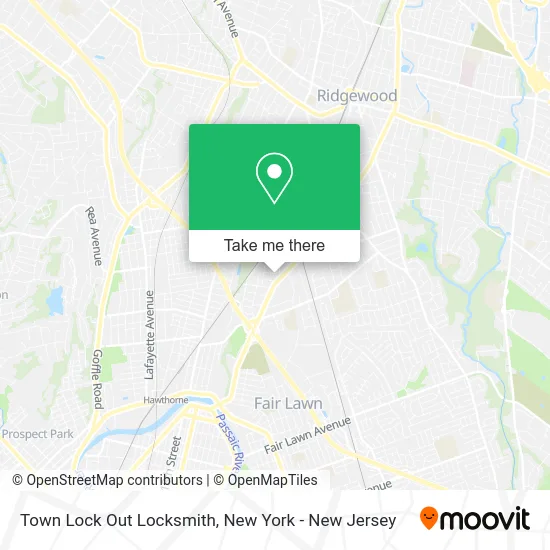 Town Lock Out Locksmith map