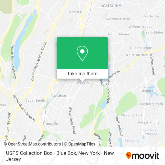 USPS Collection Box - Blue Box map