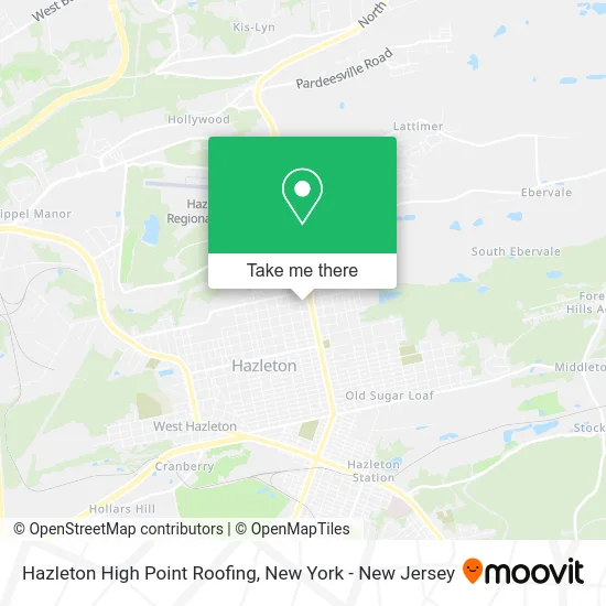 Hazleton High Point Roofing map