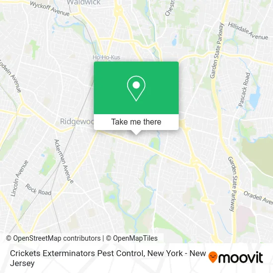 Crickets Exterminators Pest Control map