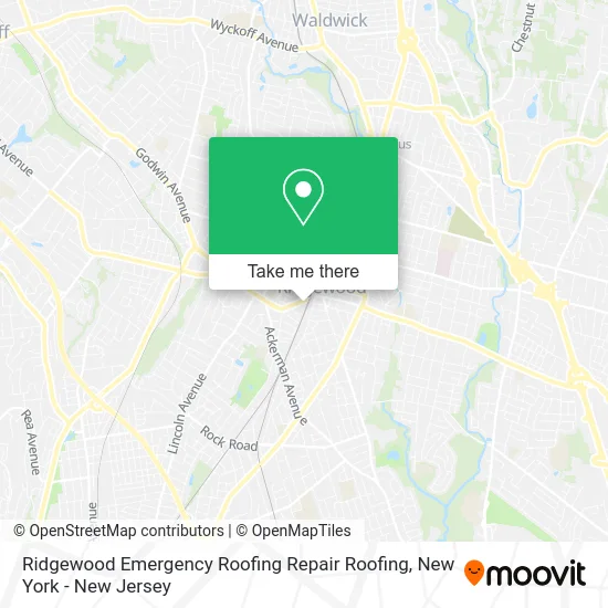 Ridgewood Emergency Roofing Repair Roofing map