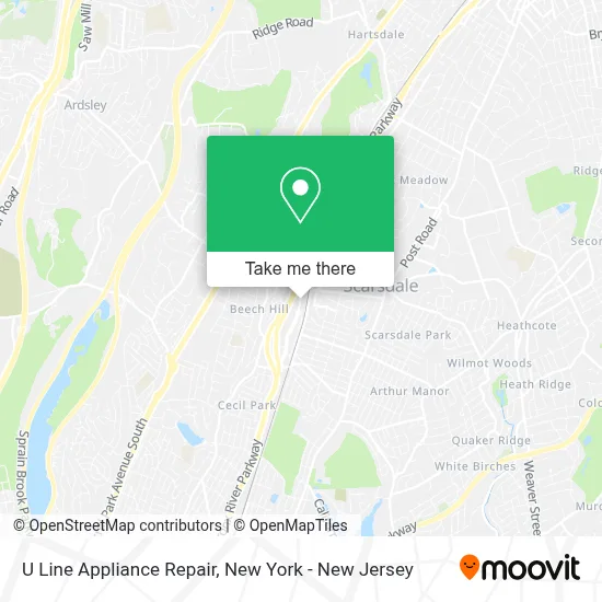 U Line Appliance Repair map
