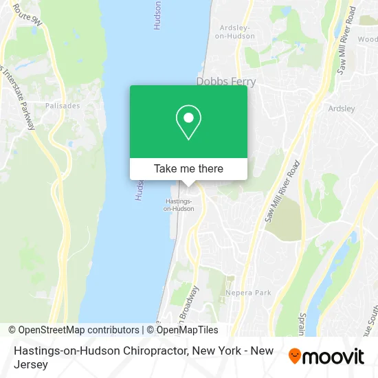 Hastings-on-Hudson Chiropractor map