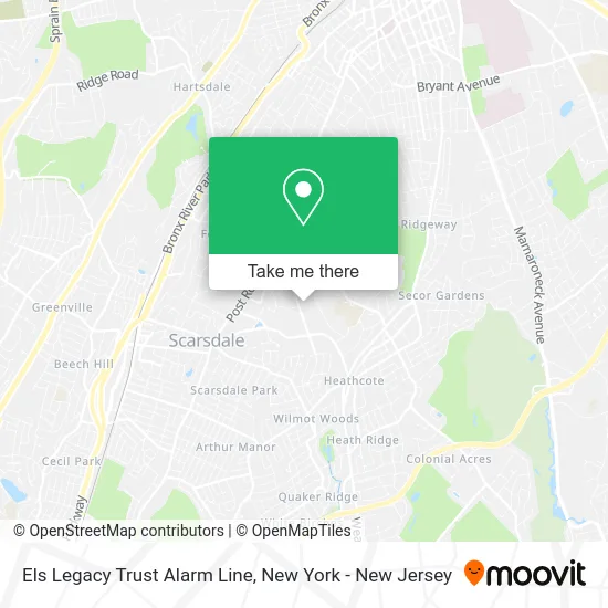 Els Legacy Trust Alarm Line map