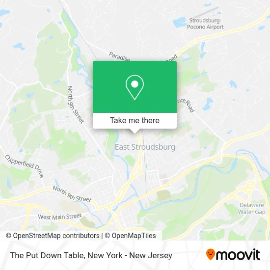 The Put Down Table map