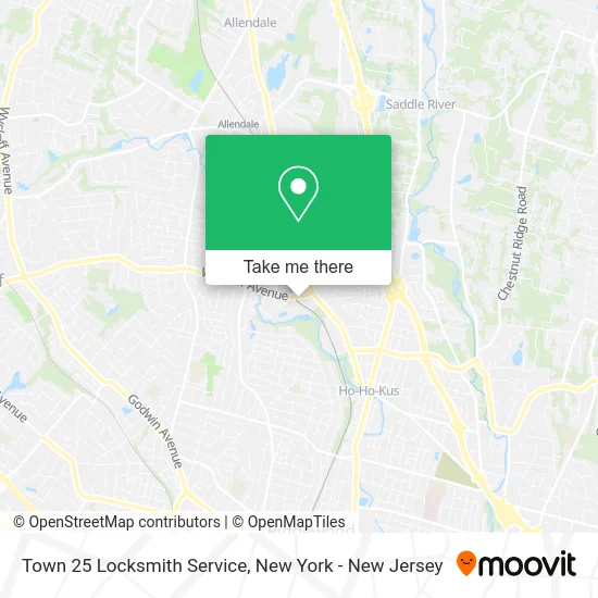 Town 25 Locksmith Service map