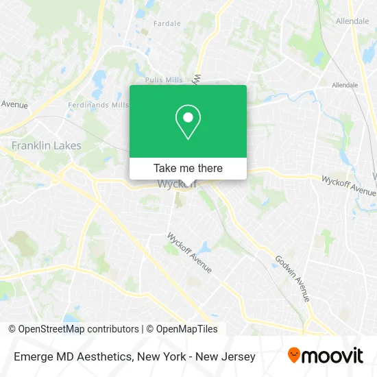 Emerge MD Aesthetics map