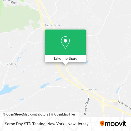 Same Day STD Testing map