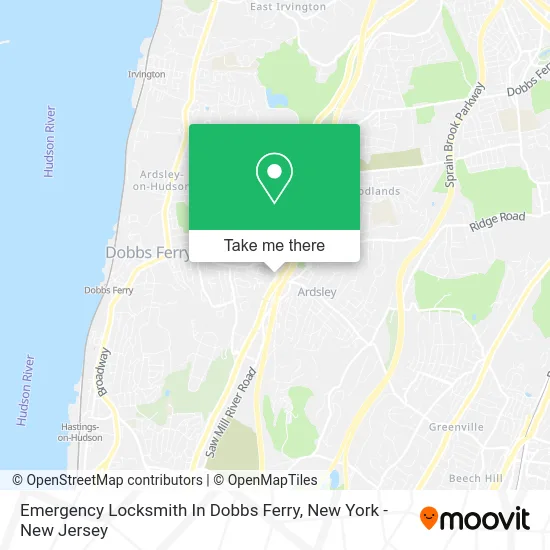 Emergency Locksmith In Dobbs Ferry map