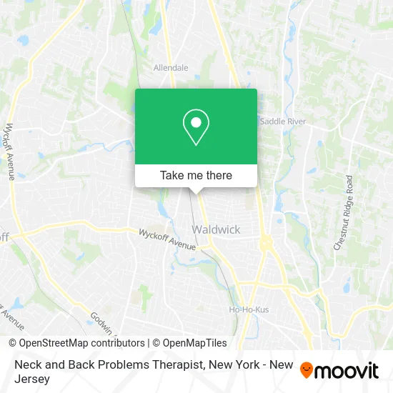 Neck and Back Problems Therapist map