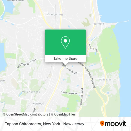 Tappan Chiropractor map