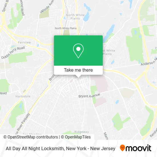 All Day All Night Locksmith map
