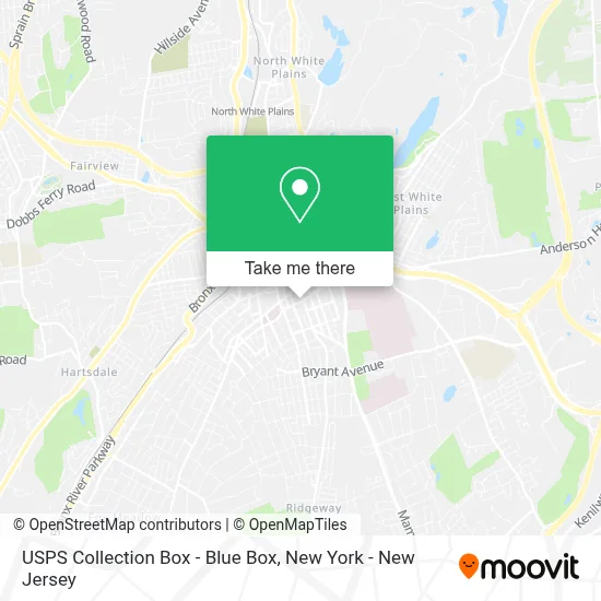 USPS Collection Box - Blue Box map