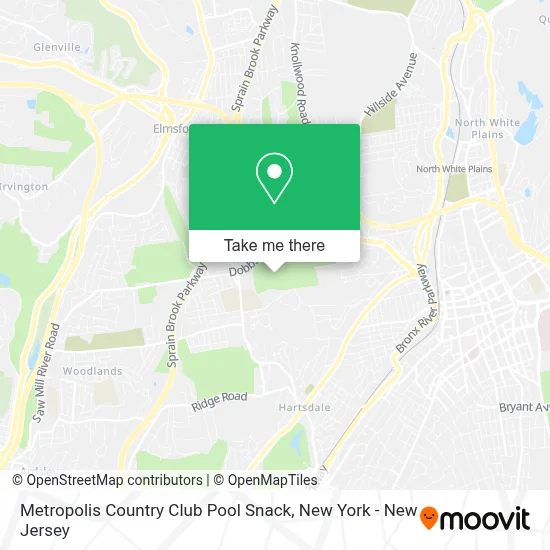 Metropolis Country Club Pool Snack map