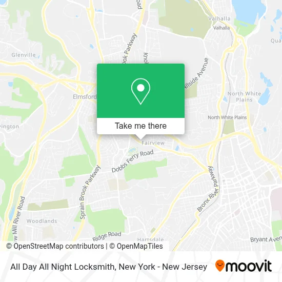 All Day All Night Locksmith map