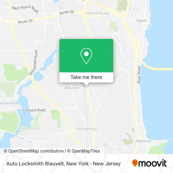 Auto Locksmith Blauvelt map