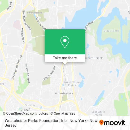 Westchester Parks Foundation, Inc. map