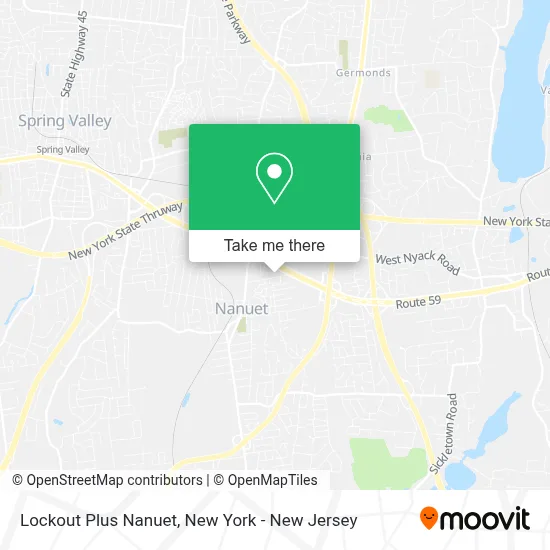 Lockout Plus Nanuet map