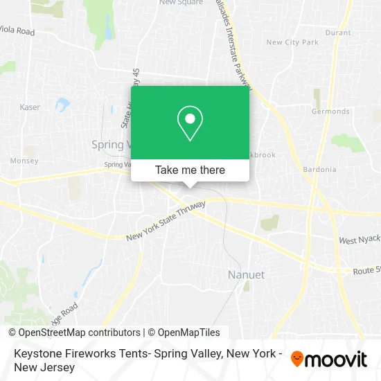 Keystone Fireworks Tents- Spring Valley map