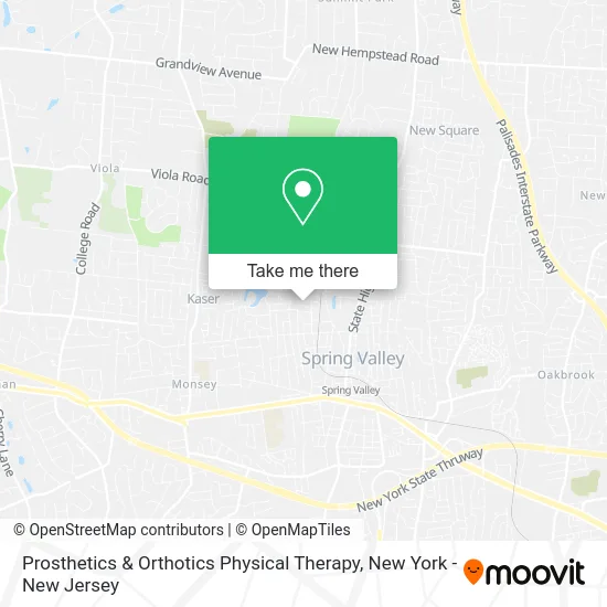 Prosthetics & Orthotics Physical Therapy map